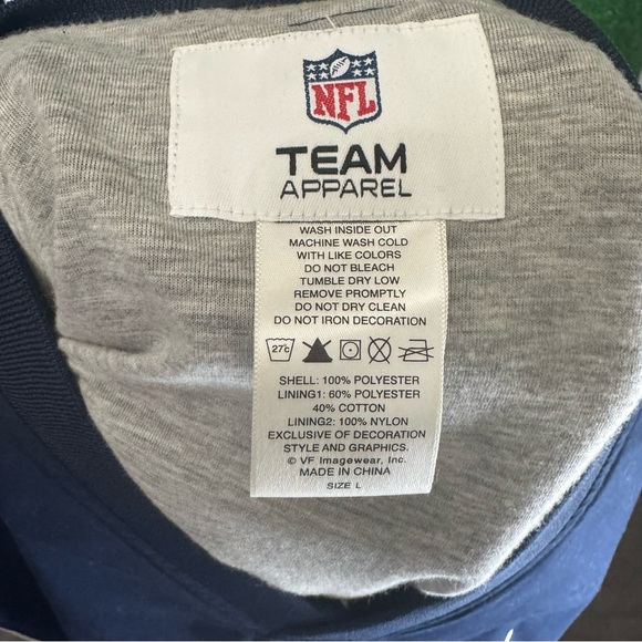 NFL Team Apparel Navy and Gray Pullover - Picture 4 of 4